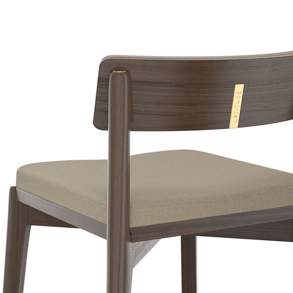 Стул полубарный aska рогожка орех/бежевый