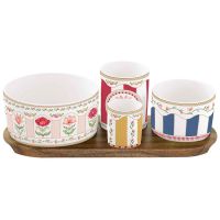 Набор для закусок flowery, 29х13, 4 предмета, Easy Life