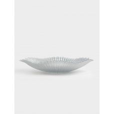 Ваза для фруктов 40х8 см, стекло, серебристая, Avila Anna Lafarg