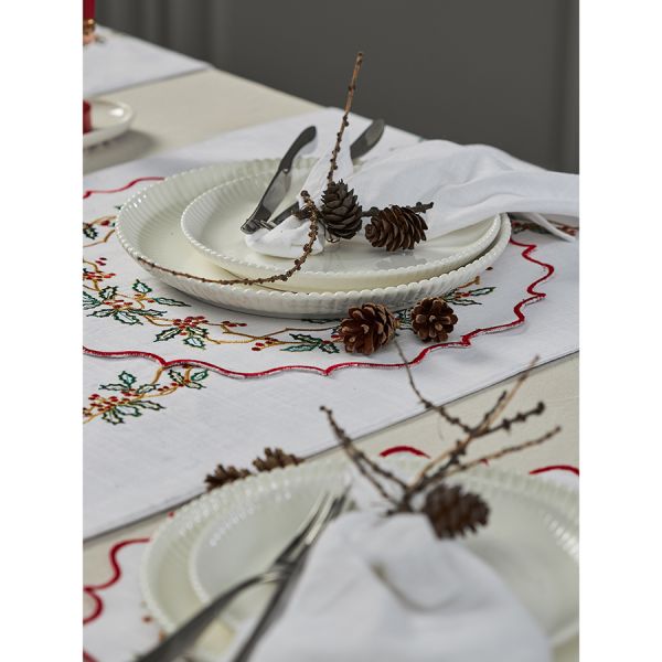 Набор из двух салфеток под приборы festive wreath из коллекции new year essential, D38 см Tkano