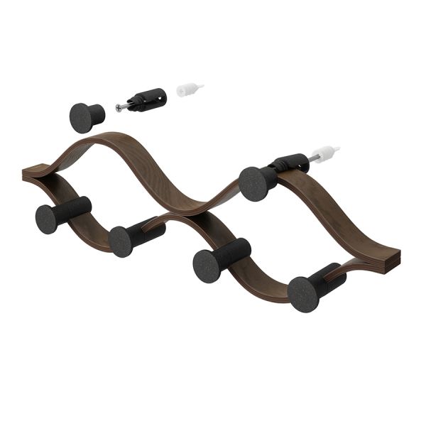 Вешалка настенная montage, 6 крючков, черный/орех Umbra
