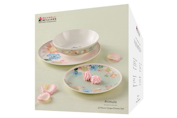 Обеденный набор Primula на 4 персоны, 12 предметов, шалфей, Maxwell & Williams