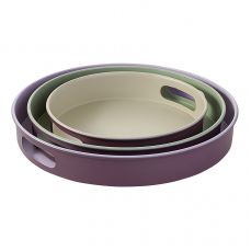 Набор из 3-х подносов keyn, сиреневый/зеленый/бежевый Bergenson Bjorn