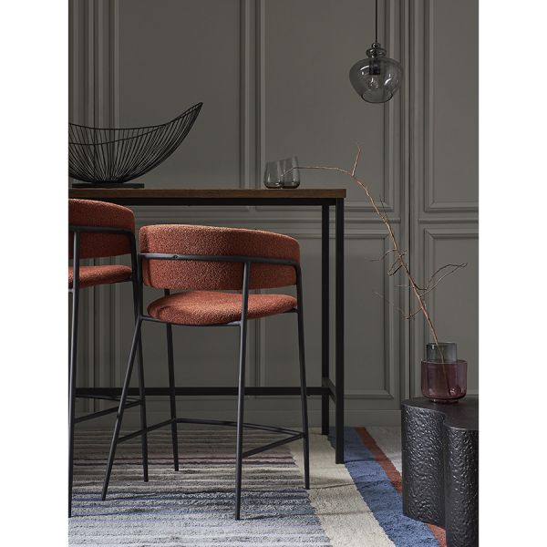 Стул полубарный helning, букле, терракота Bergenson Bjorn