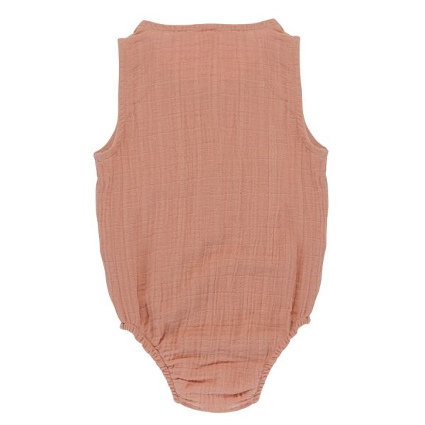Боди из хлопкового муслина цвета пыльной розы из коллекции essential 6-9m