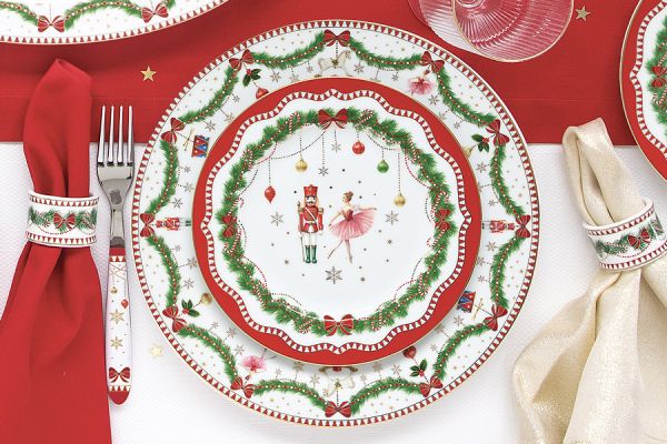 Тарелка закусочная 19 см Щелкунчик и фея, Magie de Noel, фарфор, белая Easy Life