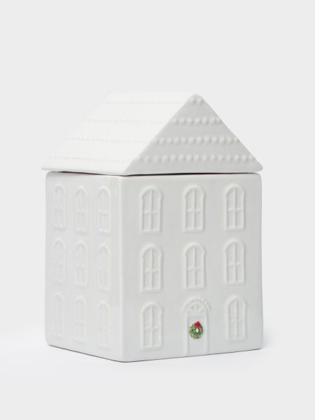 Емкость для хранения 11х16 см, керамика, молочная, Дом с венком, Townlet ANNA LAFARG
