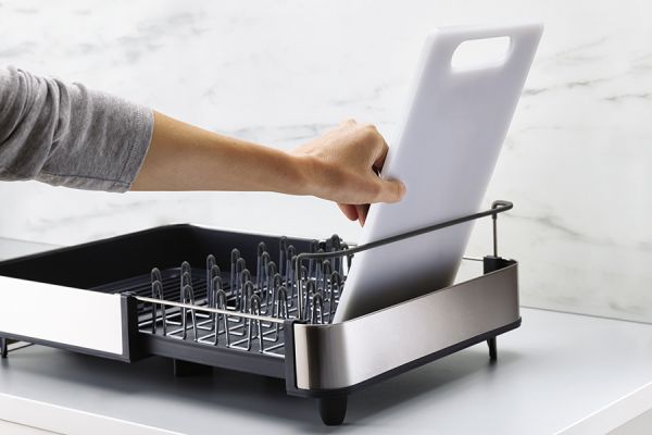 Сушилка для посуды раздвижная extend steel серая