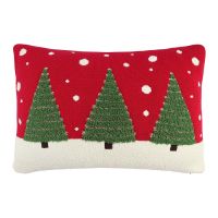 Подушка вязаная с новогодним рисунком festive wood из коллекции new year essential, 40x60 см Tkano