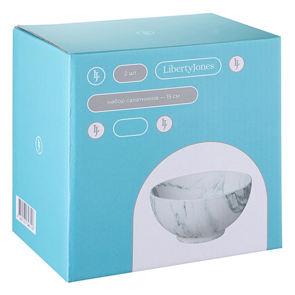 Набор салатников marble 15 см 2 шт Liberty Jones
