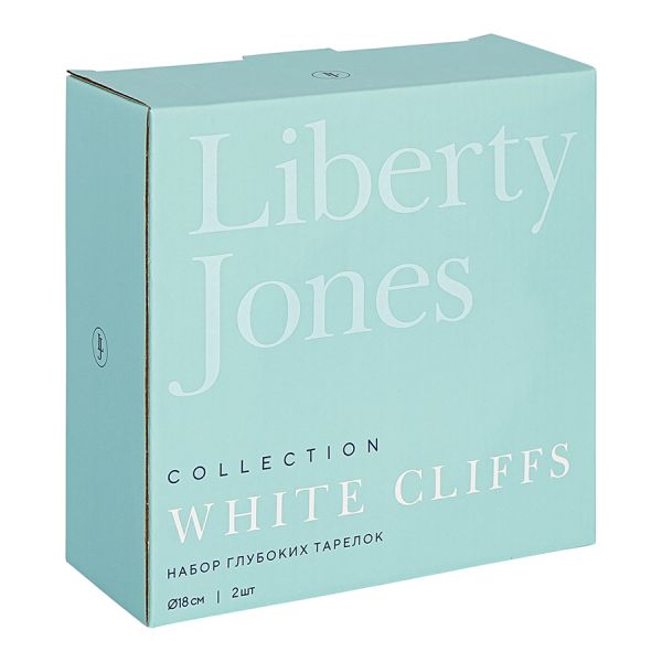 Набор глубоких тарелок white cliffs, D18 см, 750 мл, 2 шт Liberty Jones