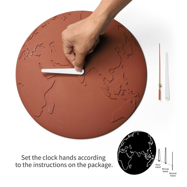 Часы настенные world wide waste коричневые