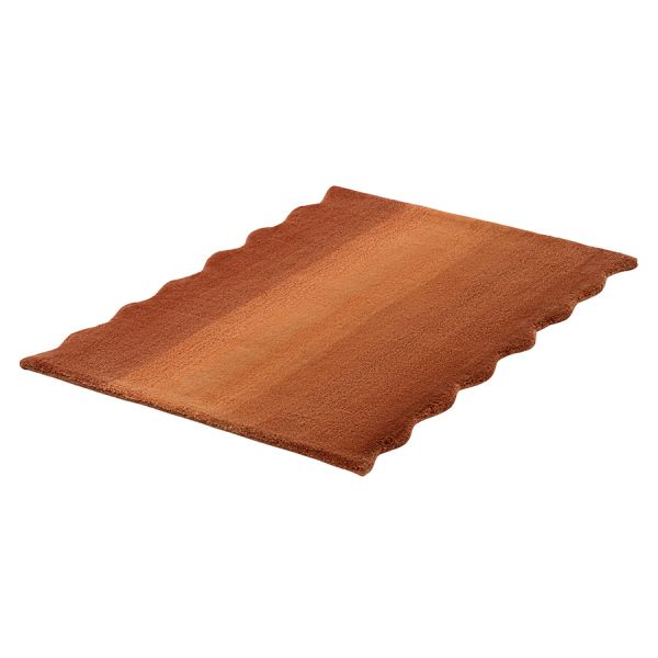 Ковер из шерсти over horizon 60x90 см терракотового цвета из коллекции trendy ruffles Tkano