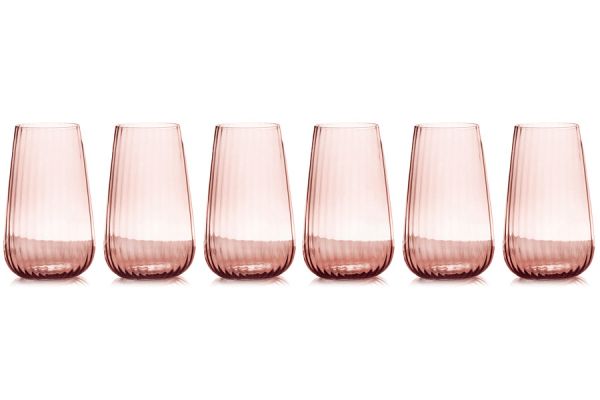 Набор стаканов для воды Opium, розовый, 0,57 л, 6 шт Le Stelle