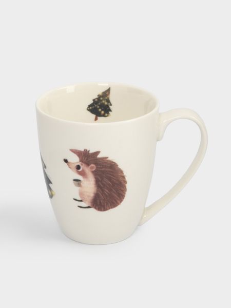 Кружка 320 мл, фарфор, белая, Ежик у елки, Child holiday ANNA LAFARG
