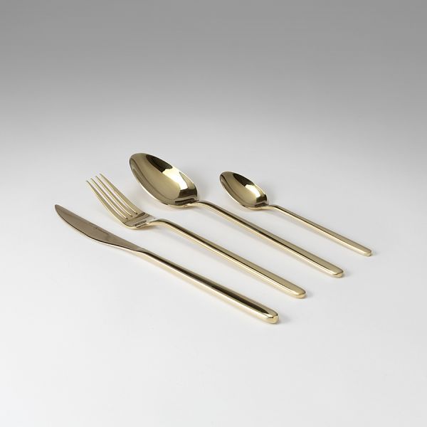 Набор столовых приборов pure на 6 персон, 24 предмета, золотистые глянцевые Liberty Jones