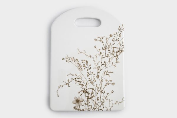 Подставка под горячее 24х17 см, керамика/пробка, белая, Осенние цветы, Florance ANNA LAFARG