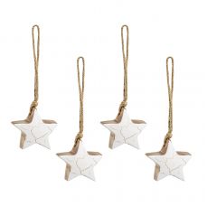 Набор елочных украшений marble stars из коллекции new year essential, 4 шт Tkano