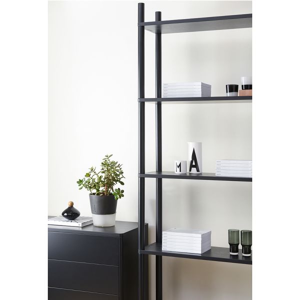 Стеллаж saga set001 5 полок 92х33х222 см черный Latitude