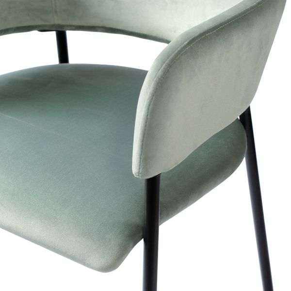 Стул viva серо-зеленый велюр