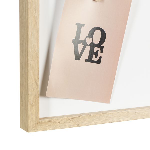 Рамка для фотографий с подсветкой everyday, 23х49 см, белая/натуральное дерево Bergenson Bjorn