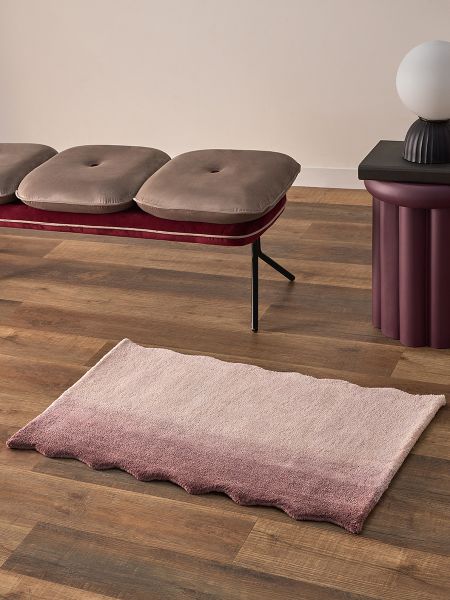 Ковер из шерсти over horizon 60x90 см цвета марсала из коллекции trendy ruffles Tkano