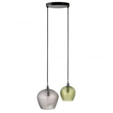 Светильник подвесной каскадный aurora, D40 см, зеленый/серый Bergenson Bjorn