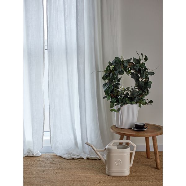 Штора из муслина с декором цвета карри из коллекции essential, 150х290 см Tkano