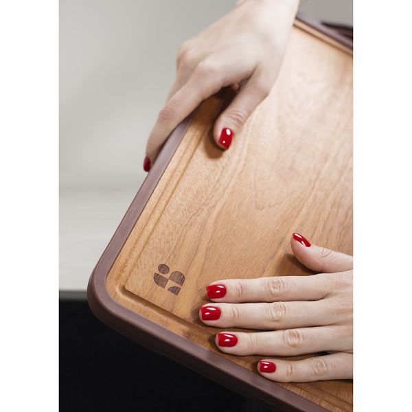 Доска разделочная двусторонняя из пшеничного волокна и черного дерева arlett, 44,5х30,5 см, сливовая Smart Solutions