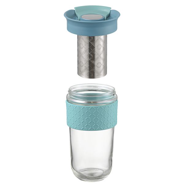 Кружка с ситечком jaunt, 540 мл, голубая