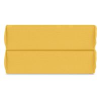Простыня на резинке горчичного цвета из органического стираного хлопка из коллекции essential, 180х200 см Tkano