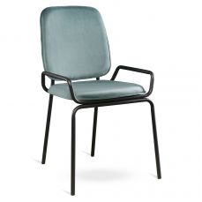 Стул ror, double frame, велюр, черный/зеленый