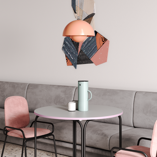 Столик кофейный ror, D50 см, черный/серый/розовый Latitude