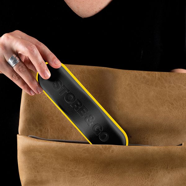 Набор из 3 столовых приборов в футляре On the Go оранжевый Guzzini