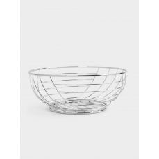 Корзина для фруктов 27 см, металл, серебристая, Полосы, Spin ANNA LAFARG