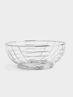 Корзина для фруктов 27 см, металл, серебристая, Полосы, Spin ANNA LAFARG