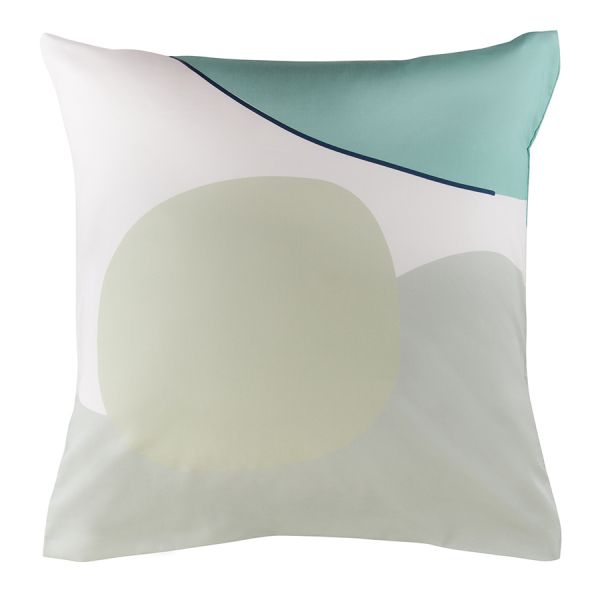 Набор из двух наволочек из сатина  мятного цвета с авторским принтом из коллекции freak fruit 70х70 см