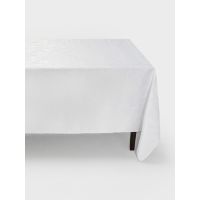 Скатерть 170х250 см, жаккард, полиэстер, белая, Ели, White forest