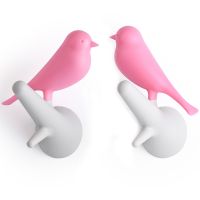 Вешалки Sparrow настенные 2 шт белые/розовые QL10067-WH-PK