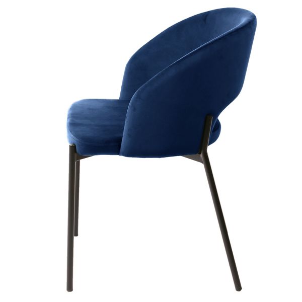 Кресло earl велюр темно-синее
