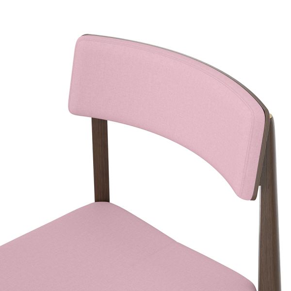 Стул aska рогожка орех/розовый Latitude
