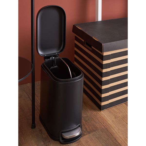 Ведро мусорное с педалью, графит, 5 л Smart Solutions