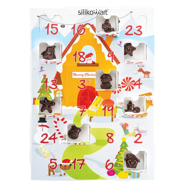 Форма для приготовления конфет xmas countdown 39 х 23 х 3,5 см силиконовая