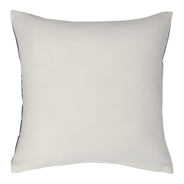 Чехол на подушку из хлопкового бархата с геометрическим принтом темно-синего цвета из коллекции ethnic 45х45 см