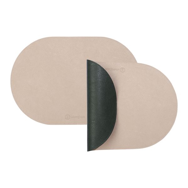 Набор из 4-х двухсторонних сервировочных салфеток pool, 30х45 см, зеленый/бежевый Liberty Jones