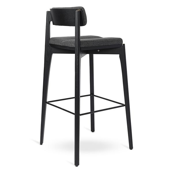 Стул барный aska, рогожка, черный/мокрый асфальт Latitude