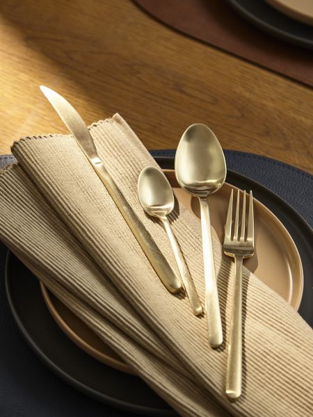 Набор столовых приборов pure на 6 персон, 24 предмета, золотистые матовые Liberty Jones