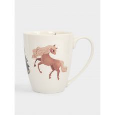 Кружка 320 мл, фарфор, белая, Лошадка у елки, Child holiday ANNA LAFARG