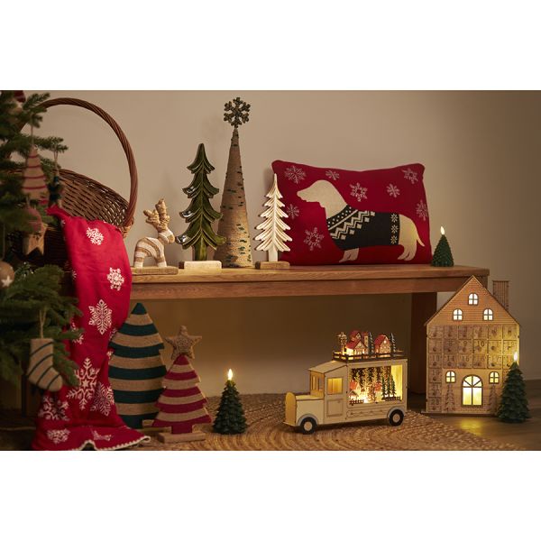 Адвент-календарь с подсветкой festive house из коллекции new year essential Tkano