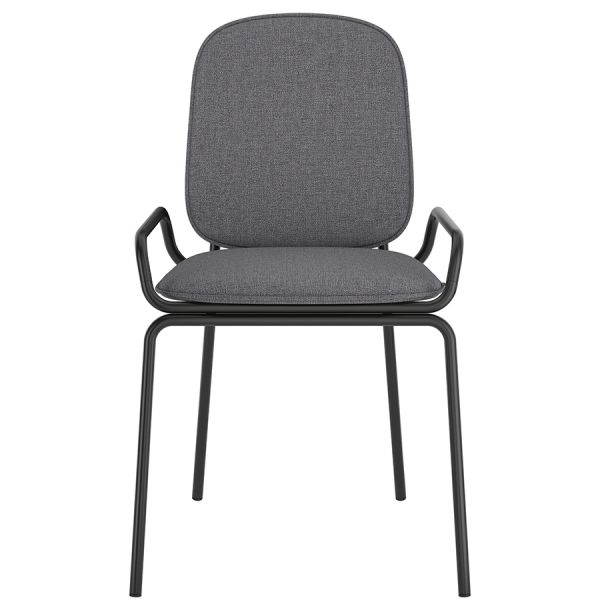 Стул ror, double frame, рогожка, черный /серый